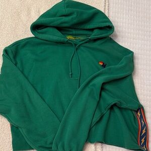 Green Hoodie with Embroidered Logo